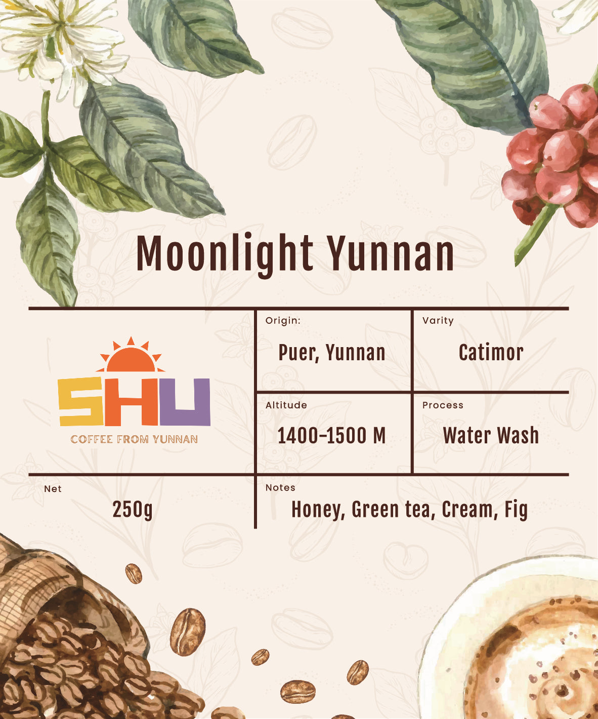Moonlight Yunnan: Single Origin Coffee Bean from Yunnan
